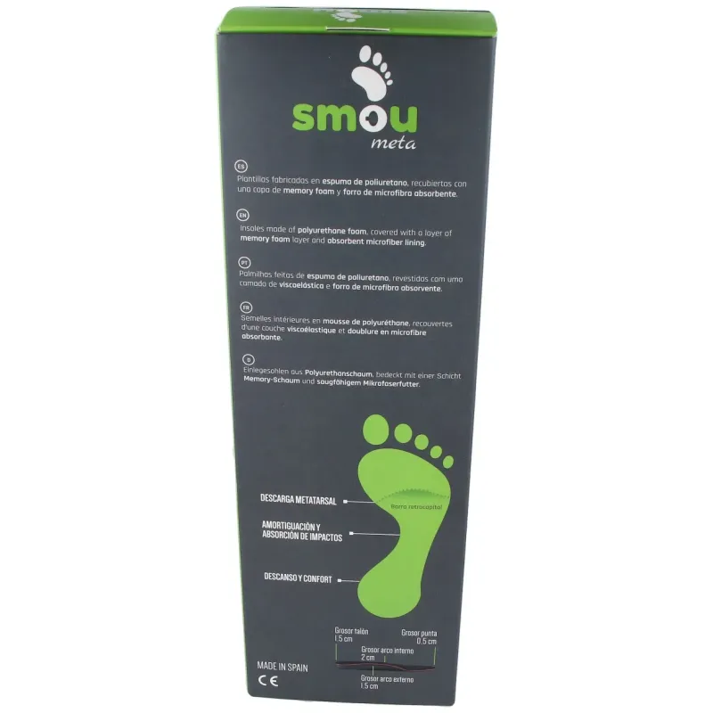 Smou meta plantilla con descarga metatarsal 43/44 1 par | Farmacia Barata