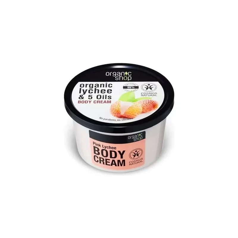 Organic shop crema corporal lichi rosa 250ml | Farmacia Barata