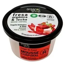 Organic shop mousse corporal yogur de fresa 250ml
