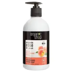 Organic shop jabón de manos nutritivo rosa melocotón 500ml