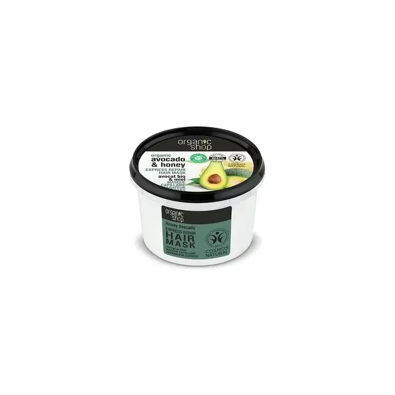 Organic shop mascarilla capilar reparador miel aguacate 250ml | Farmacia Barata