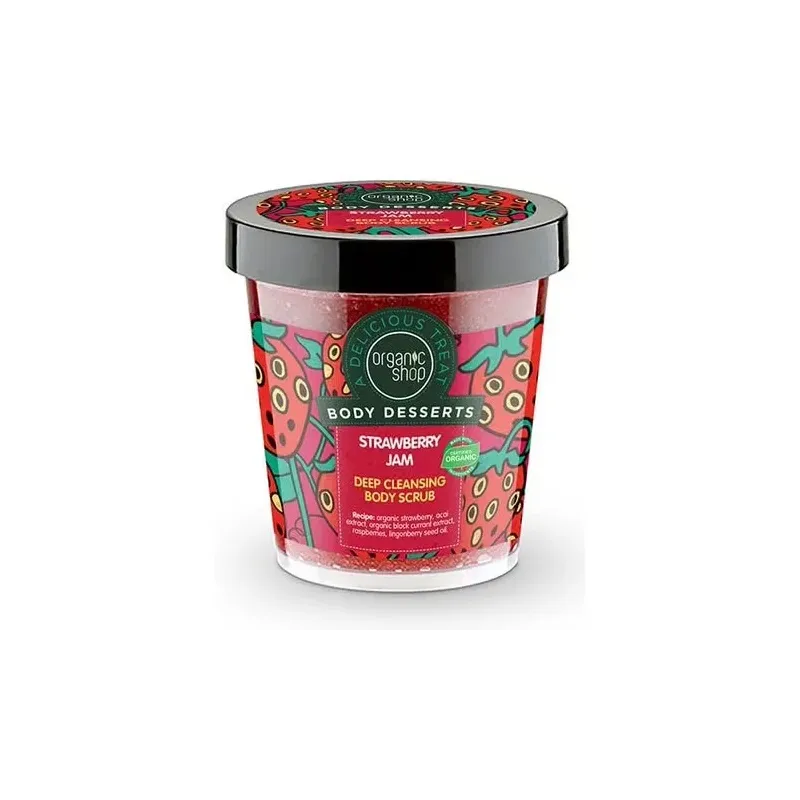 Organic shop exfoliante corporal mermelada de fresa 450ml | Farmacia Barata Organic shop exfoliante corporal mermelada de fresa 450ml | Farmacia Barata