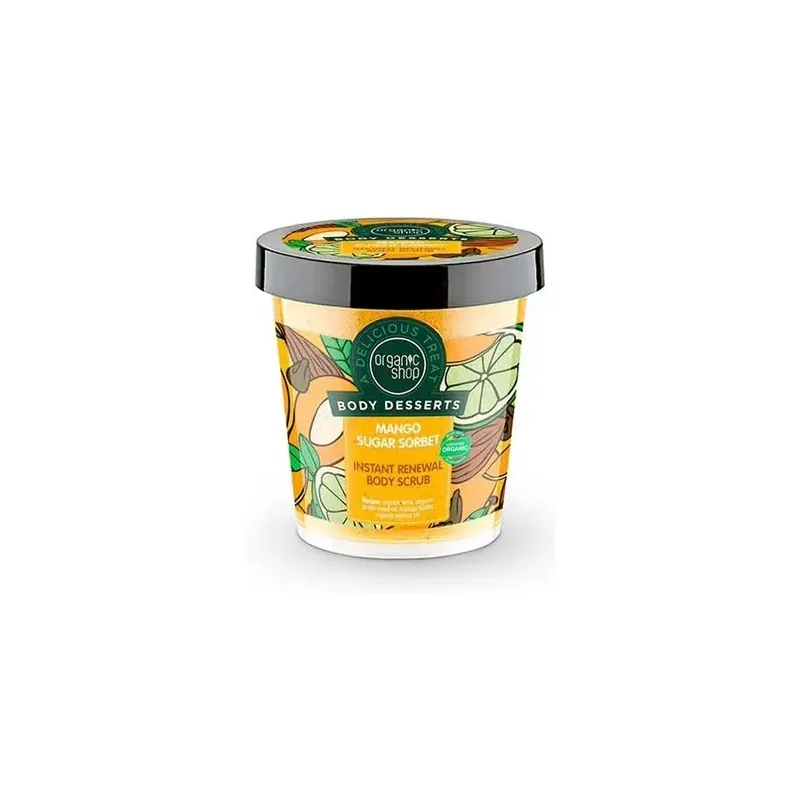 Organic shop exfoliante corporal renovación azúcar mango 450ml | Farmacia Barata
