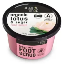Organic shop exfoliante para pies azúcar de loto 250ml