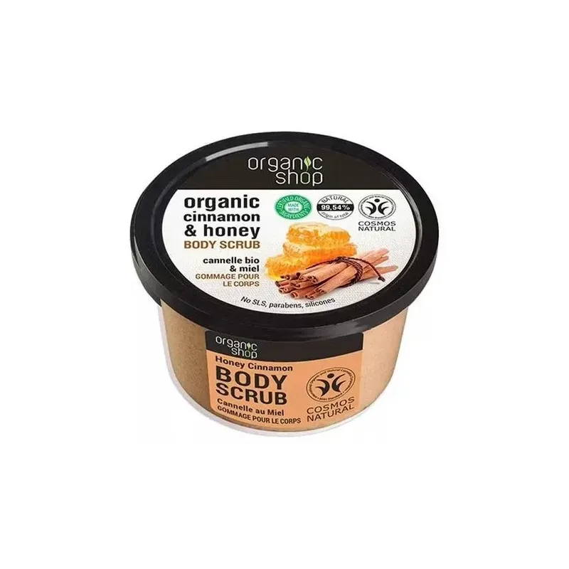 Organic shop exfoliante corporal miel canela 250ml | Farmacia Barata