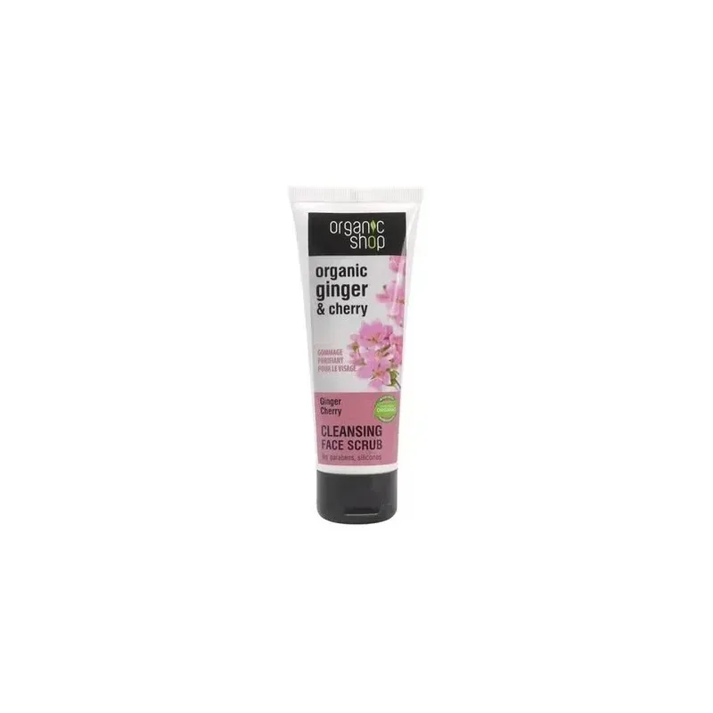 Organic shop peeling facial limpiador gengibre y cerezas 75ml | Farmacia Barata