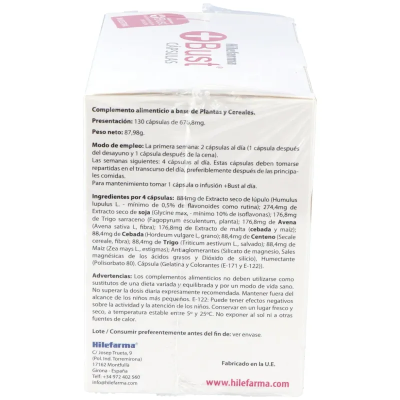 Hilefarma + bust 120-128 caps | Farmacia Barata Hilefarma + bust 120-128 caps | Farmacia Barata