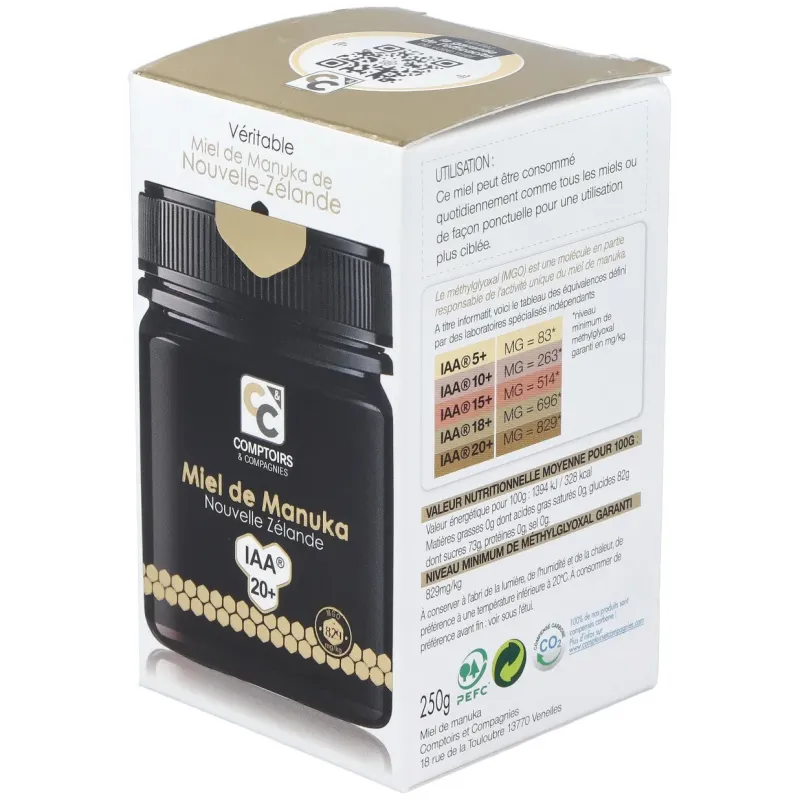 Comptoirs et compagnies miel manuka iaa20+ 250g | Farmacia Barata