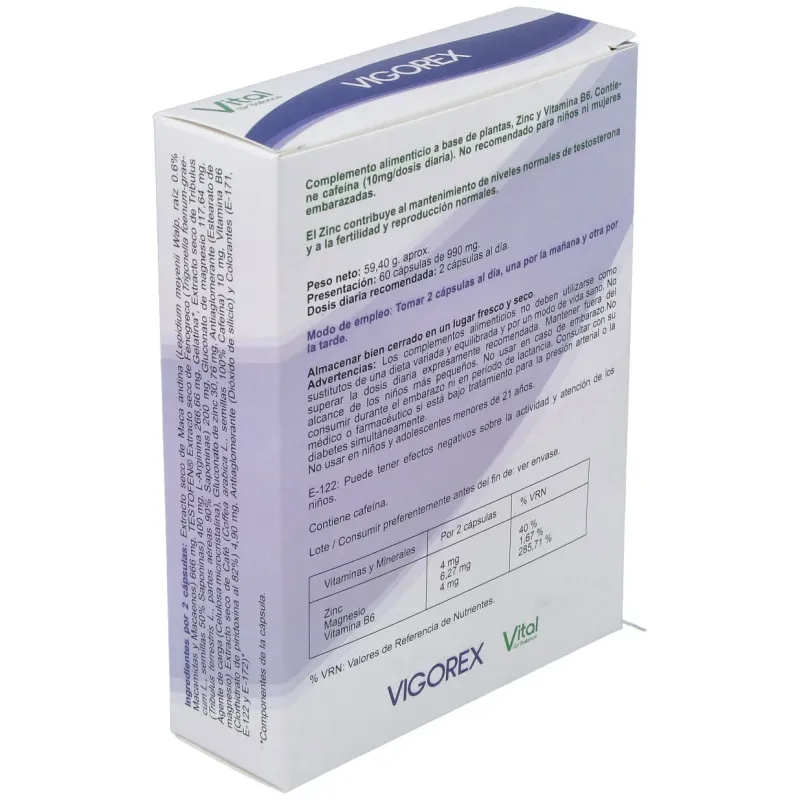 Vital ballance vigorex 60caps | Farmacia Barata