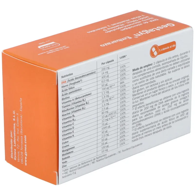 Gestagyn embarazo 30cap. | Farmacia Barata