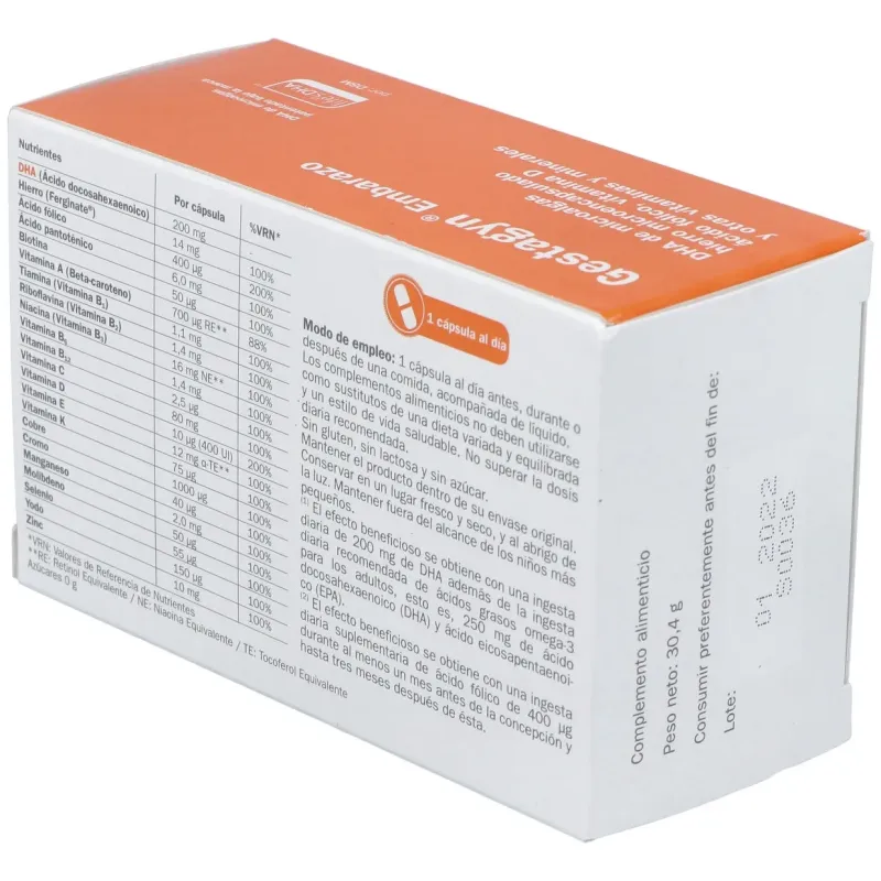 Gestagyn embarazo 30cap. | Farmacia Barata