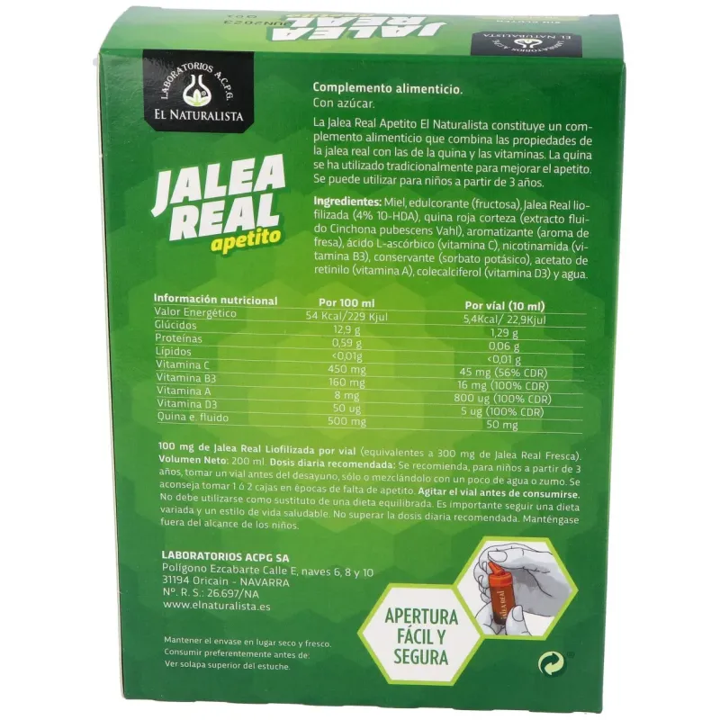 El naturalista jalea apetito con quina 20 viales | Farmacia Barata El naturalista jalea apetito con quina 20 viales | Farmacia Barata