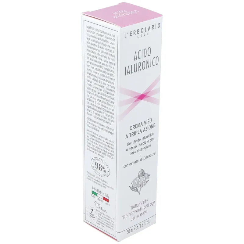 Acido hialuronico crema facial noche antiedad 50ml | Farmacia Barata