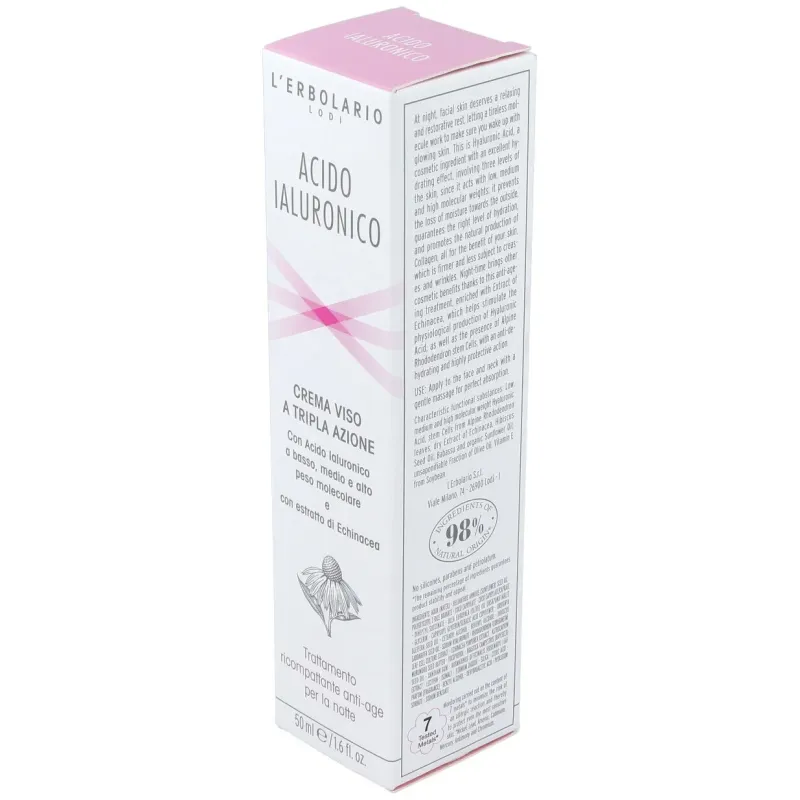 Acido hialuronico crema facial noche antiedad 50ml | Farmacia Barata