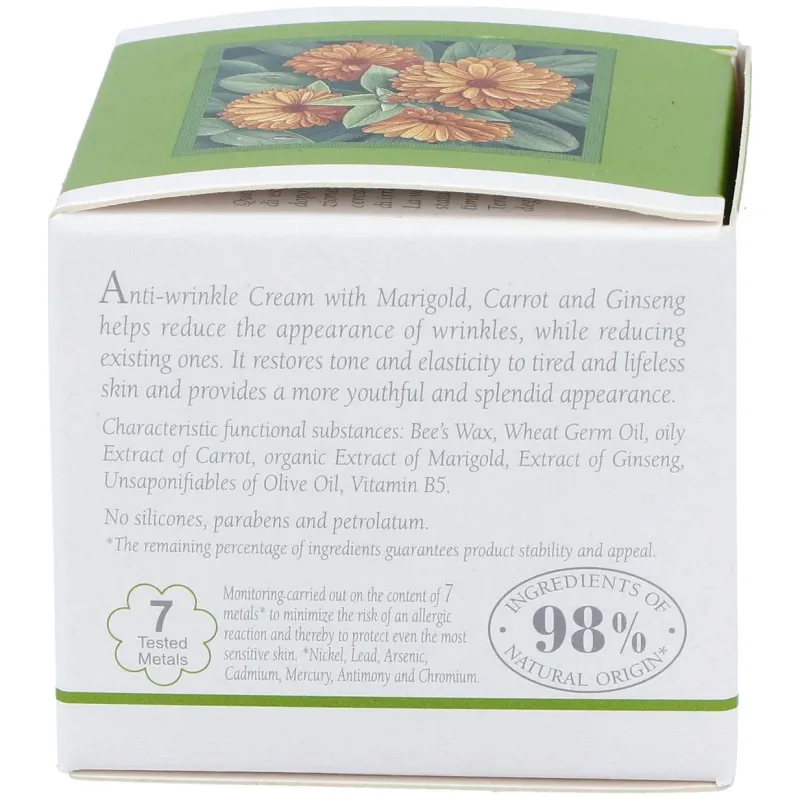 Crema facial antiarrugas calendula zanahoria 30m | Farmacia Barata