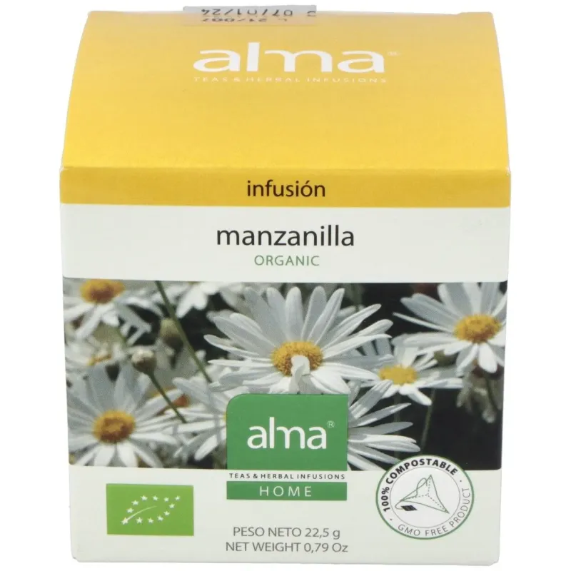 Manzanilla infusion 15piramides. eco vegan | Farmacia Barata