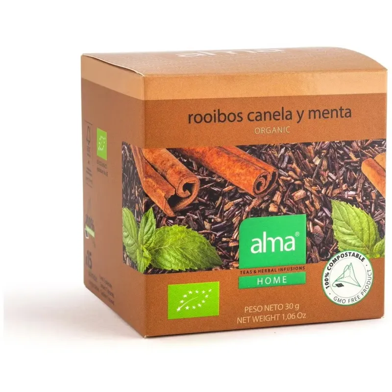 Rooibos canela menta infusion 15piramide eco vegan | Farmacia Barata