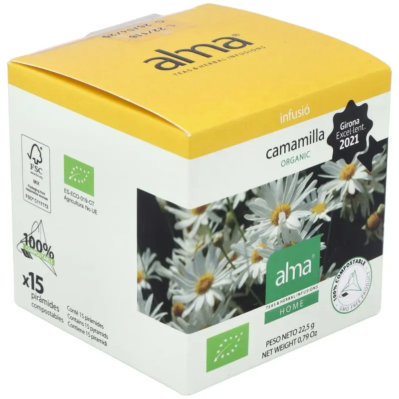 Manzanilla infusion 15piramides. eco vegan | Farmacia Barata