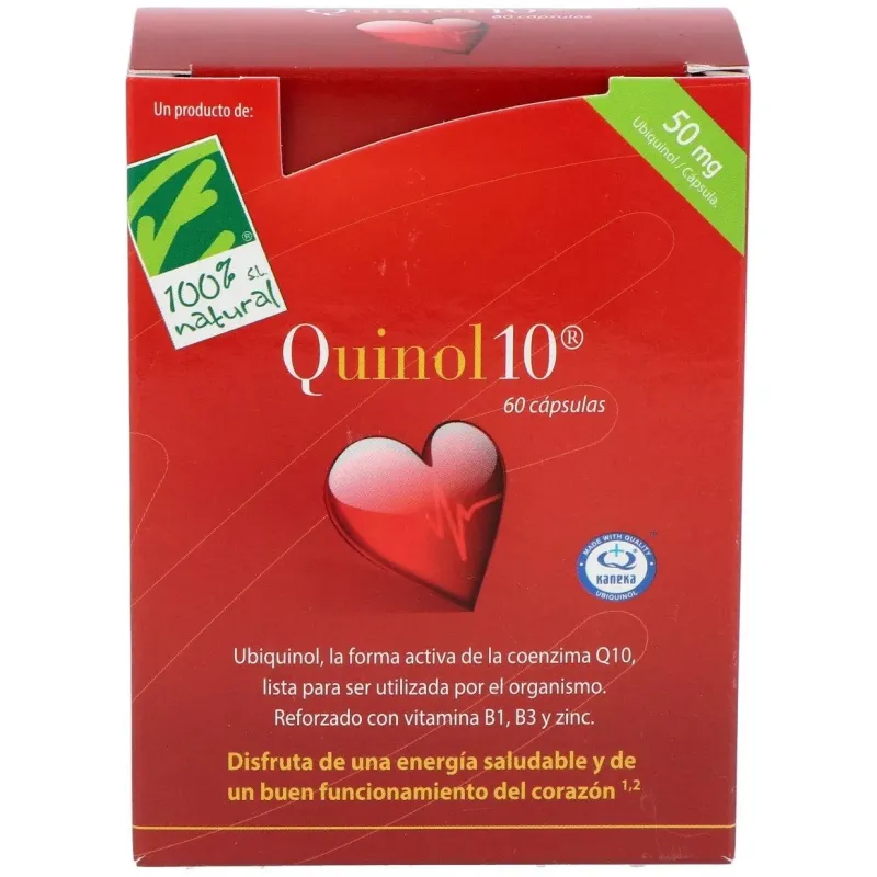 100% natural quinol10 50mg 60caps | Farmacia Barata