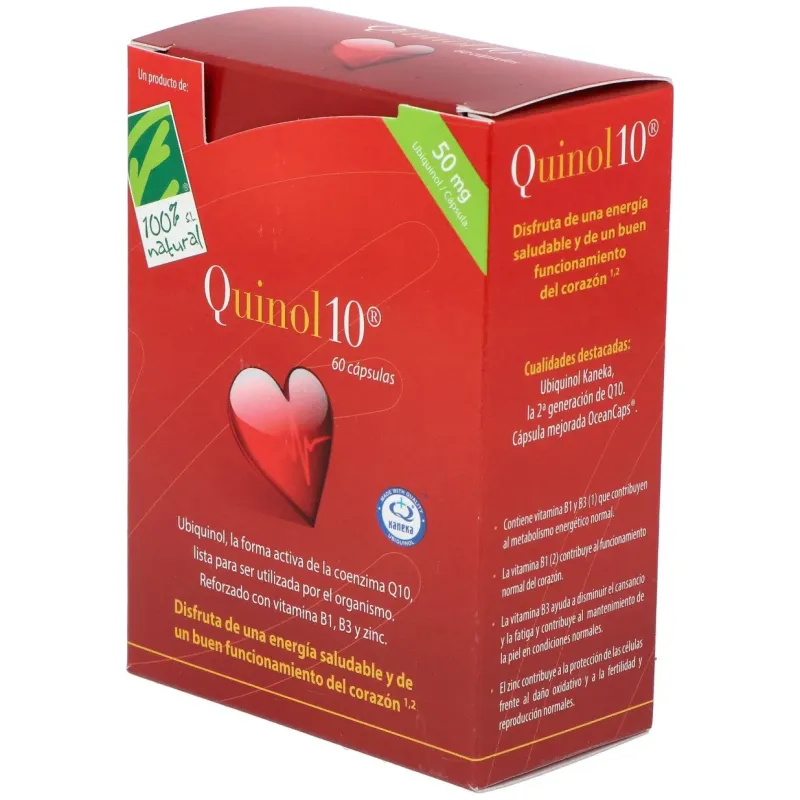 100% natural quinol10 50mg 60caps | Farmacia Barata