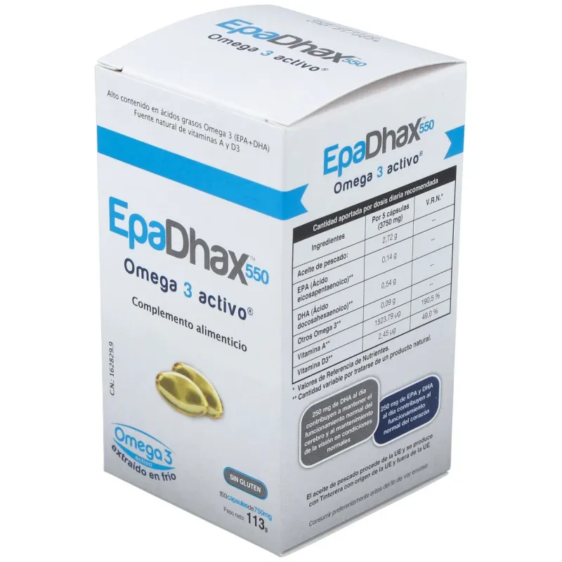 Epadhax 550 omega 3 150 cap | Farmacia Barata