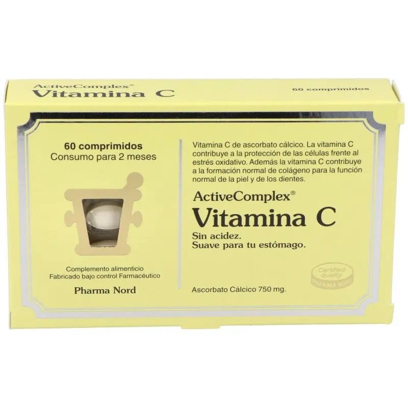 Activecomplex vitamina c ascorbato cálcico 60comp | Farmacia Barata