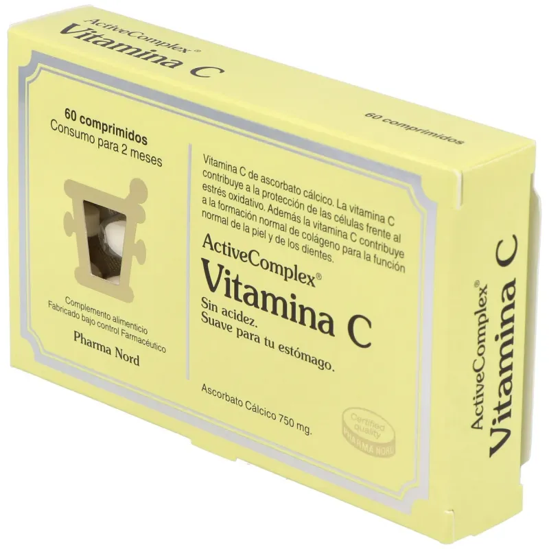 Activecomplex vitamina c ascorbato cálcico 60comp | Farmacia Barata
