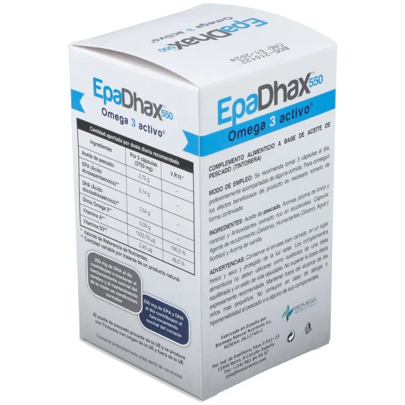 Epadhax 550 omega 3 150 cap | Farmacia Barata