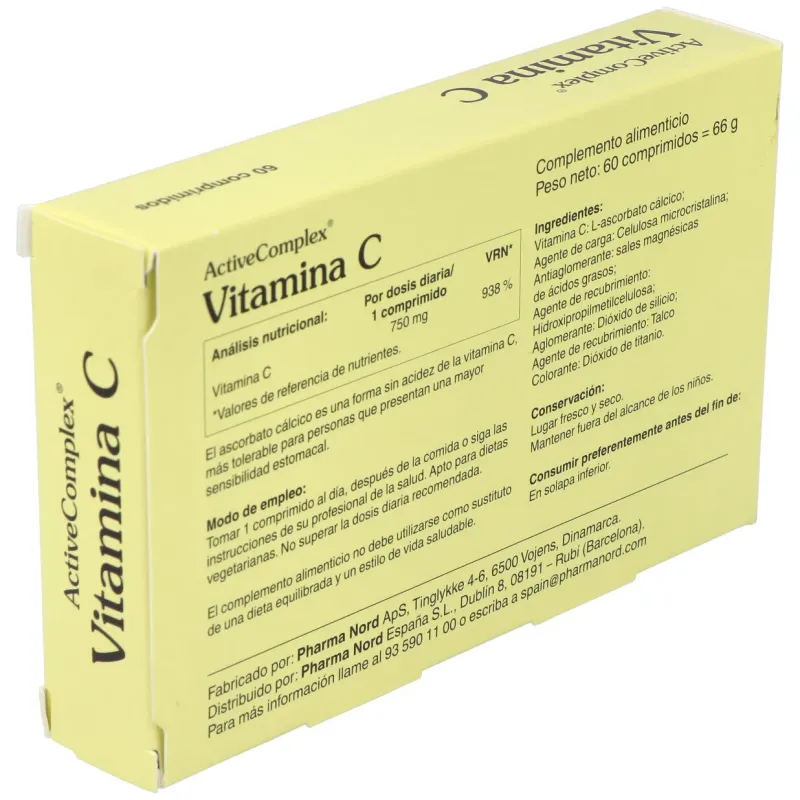Activecomplex vitamina c ascorbato cálcico 60comp | Farmacia Barata
