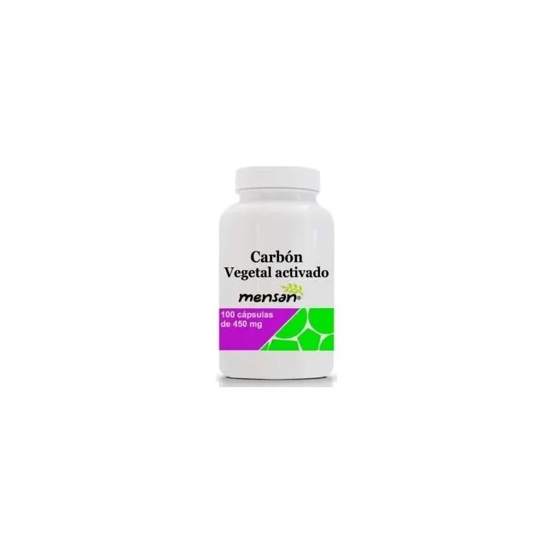Mensan carbon vegetal activado 450mg 100caps | Farmacia Barata