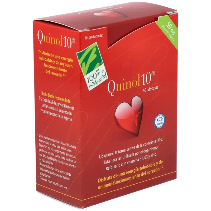 100% natural quinol10 50mg 60caps | Farmacia Barata