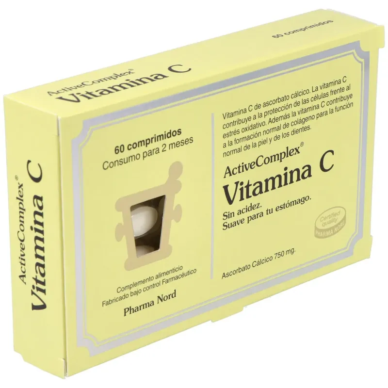 Activecomplex vitamina c ascorbato cálcico 60comp | Farmacia Barata