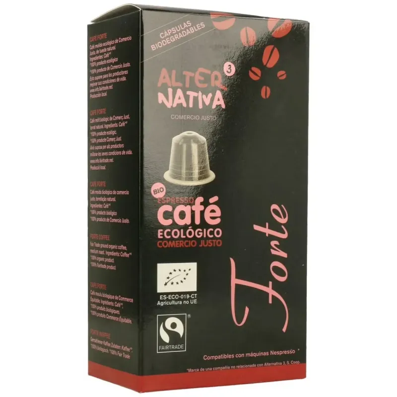 Cafe forte 10capsulas biodegradables eco | Farmacia Barata