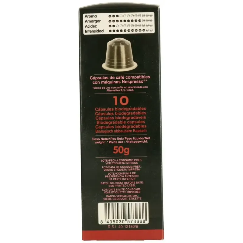 Cafe forte 10capsulas biodegradables eco | Farmacia Barata