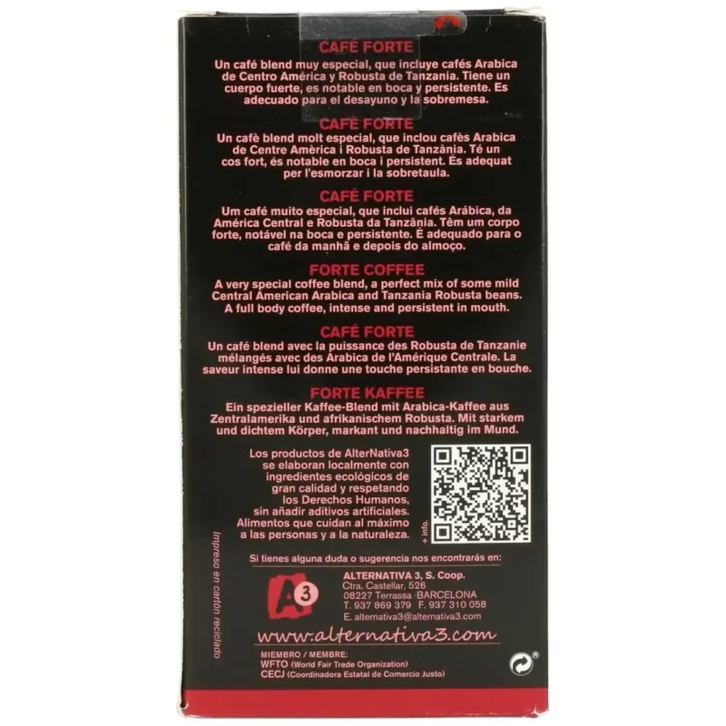 Cafe forte 10capsulas biodegradables eco | Farmacia Barata