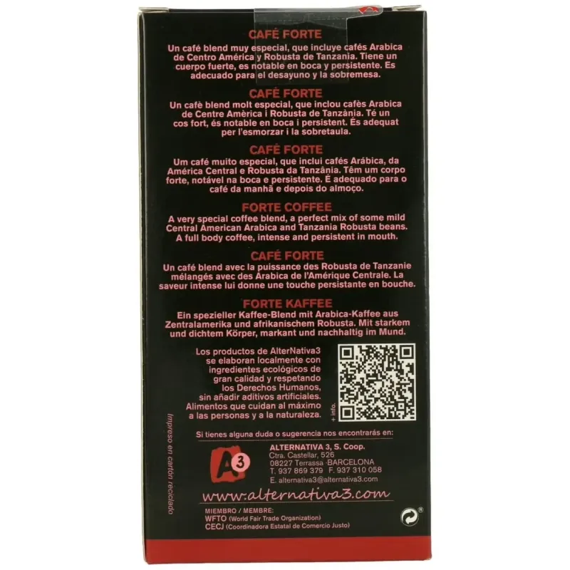 Cafe forte 10capsulas biodegradables eco | Farmacia Barata