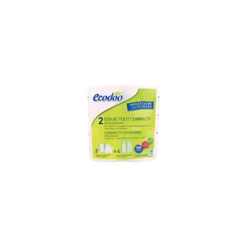 Ecodoo papel de cocina reciclado 2uds | Farmacia Barata