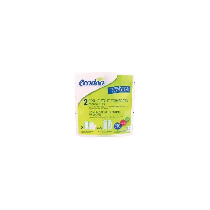 Ecodoo papel de cocina reciclado 2uds | Farmacia Barata