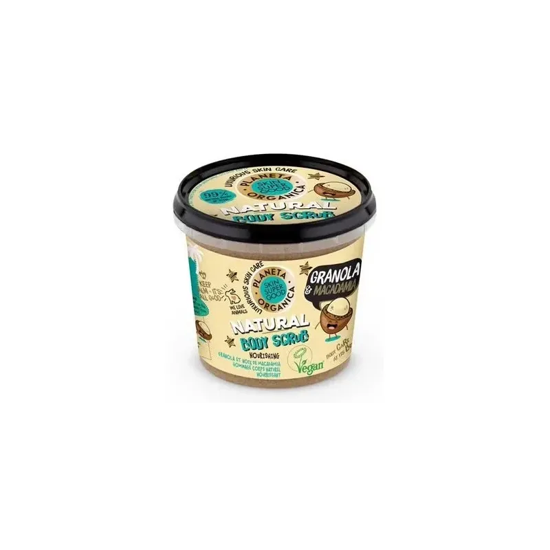 Planeta orgánica body scrub granola y macadamia nut 360ml | Farmacia Barata