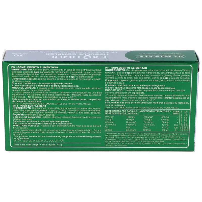Marnys exotique tribulus complex 30caps | Farmacia Barata Marnys exotique tribulus complex 30caps | Farmacia Barata