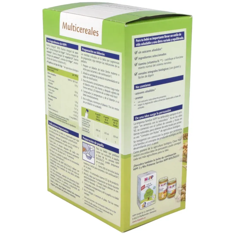 Papilla multicereales 400gr. bio s/a | Farmacia Barata