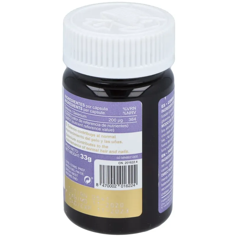 Marnys selenio 200mg línea vitahelp 120caps | Farmacia Barata
