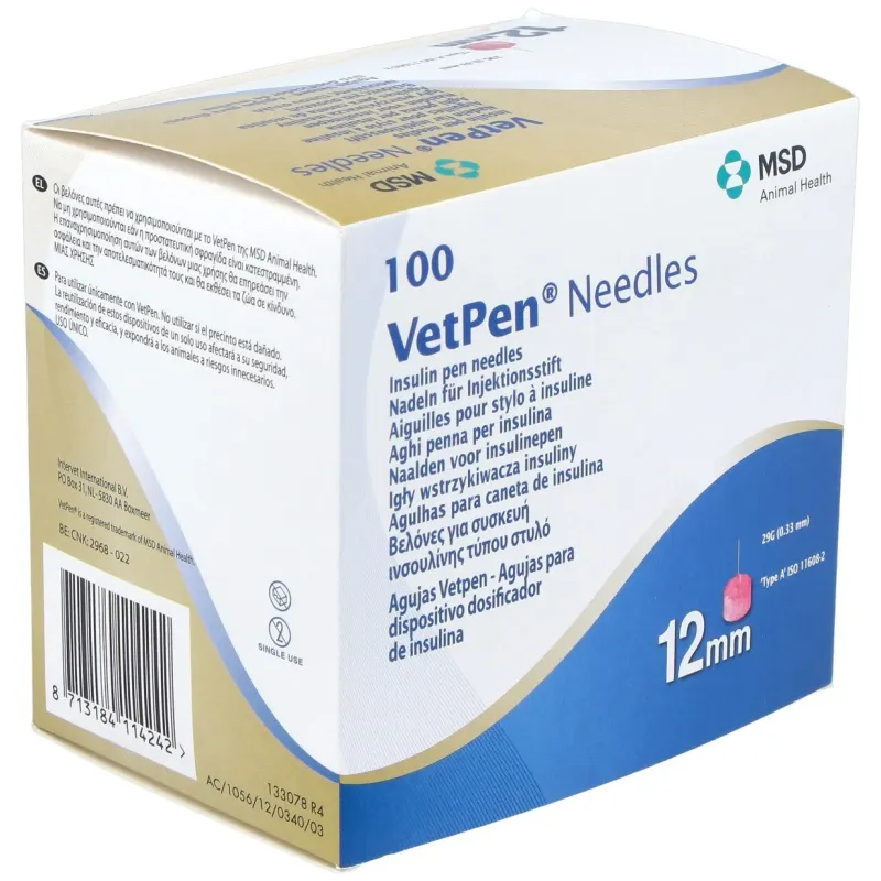 Vetpen needles 12mm 100/box 449 (ndr) | Farmacia Barata