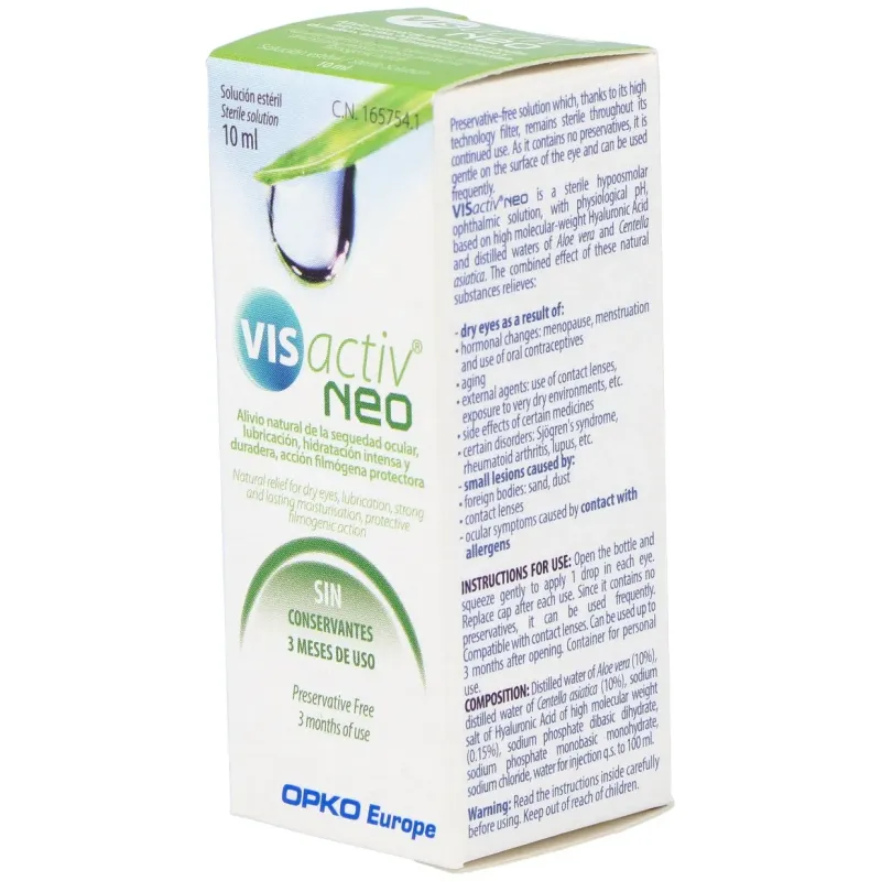 Vis activ neo gotas esteriles gotas oculares humectantes 10 ml | Farmacia Barata