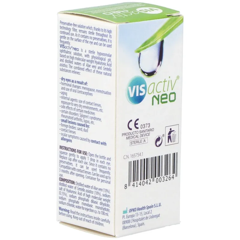 Vis activ neo gotas esteriles gotas oculares humectantes 10 ml | Farmacia Barata