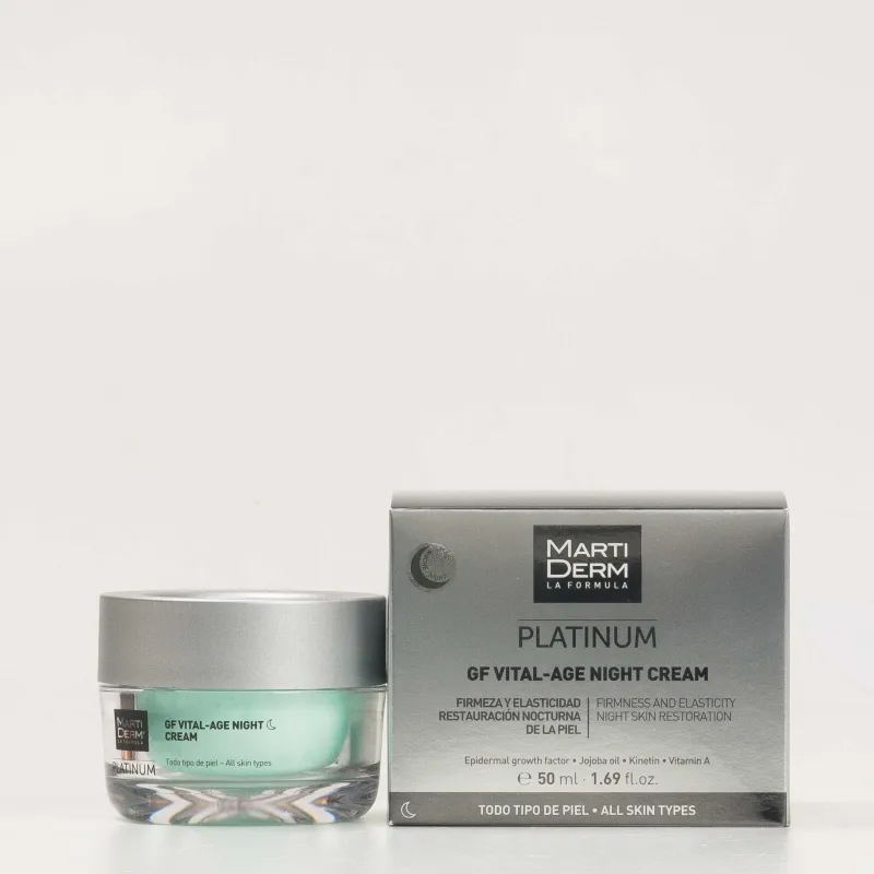 Martiderm Platinum GF Vital-Age Crema Noche, 50ml. Martiderm Platinum GF Vital-Age Crema Noche, 50ml.