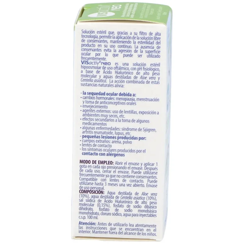 Vis activ neo gotas esteriles gotas oculares humectantes 10 ml | Farmacia Barata