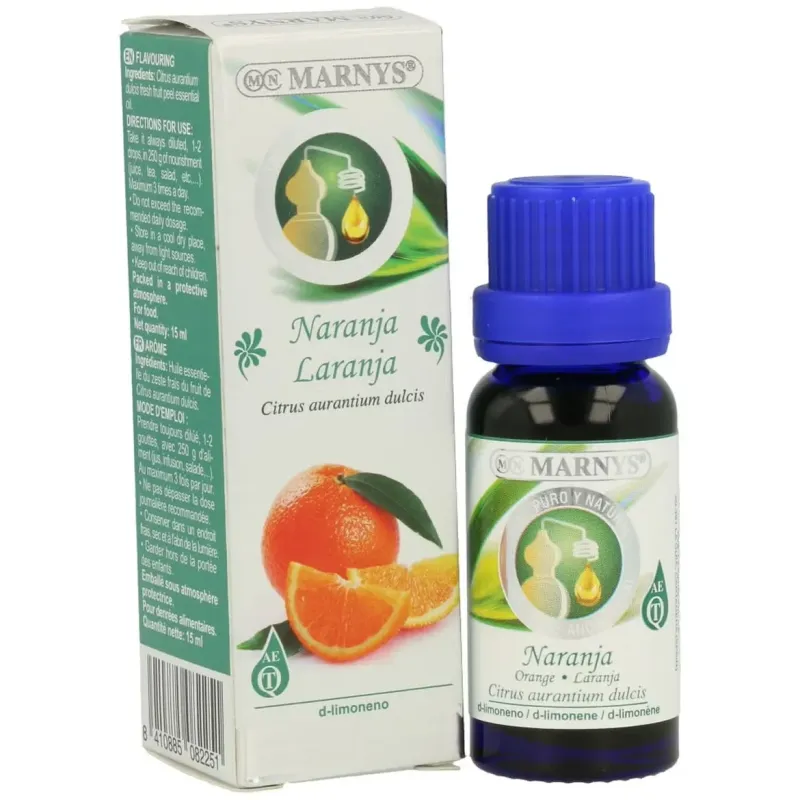 Marnys aceite esencial alimentario de naranja estuche 15ml | Farmacia Barata