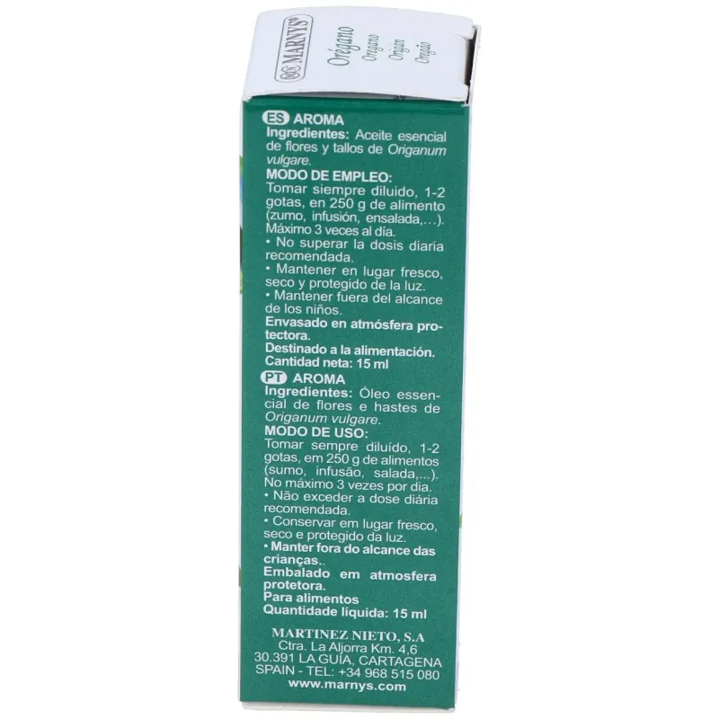 Marnys aceite esencial alimentario de oregano estuche 15 | Farmacia Barata