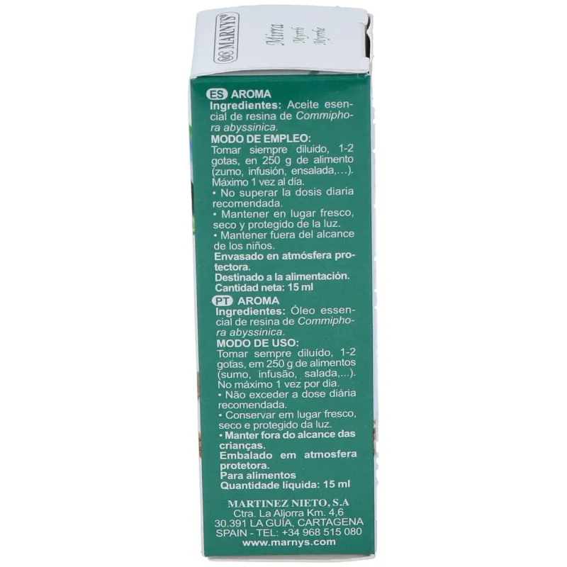 Mirra oleo essencial alimentario 15ml. | Farmacia Barata